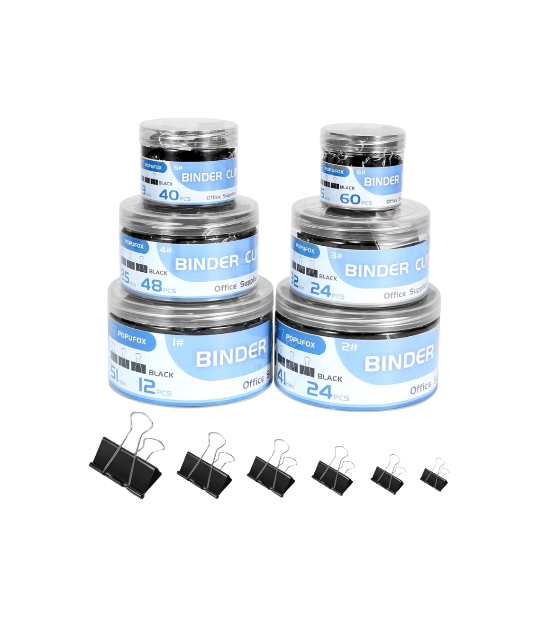 Binder Clips Assorted Sizes Including Extra Large Medium Small Mini and Micro